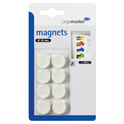 Magneet Legamaster 20mm 250gr wit 8stuks