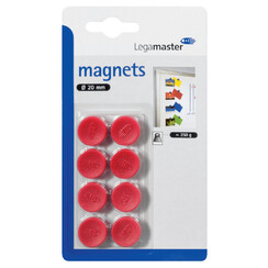 Aimant Legamaster 20mm 250g 8 pièces rouge