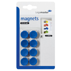 Magneet Legamaster 20mm 250gr blauw 8stuks