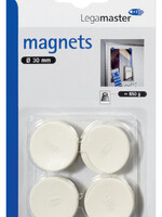Legamaster Magneet Legamaster 30mm 850gr wit 4stuks