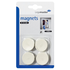 Magneet Legamaster 30mm 850gr wit 4stuks