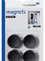 Legamaster Magneet Legamaster 30mm 850gr zwart 4stuks