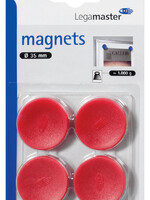 Legamaster Magneet Legamaster 30mm 850gr rood 4stuks