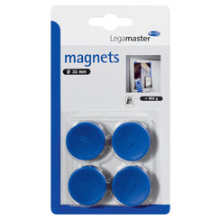 Magneet Legamaster 30mm 850gr blauw 4stuks