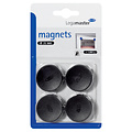 Legamaster Magneet Legamaster 35mm 1000gr zwart 4stuks