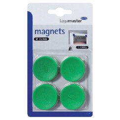 Magneet Legamaster 35mm 1000gr groen 4stuks