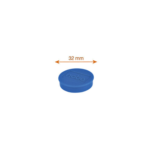 Nobo Magneet Nobo 32mm 800gr blauw 10stuks