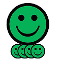 Smit Visual Aimant Smiley 5cm émotion content vert