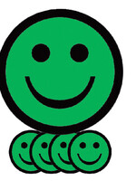 Smit Visual Aimant Smiley 5cm émotion content vert