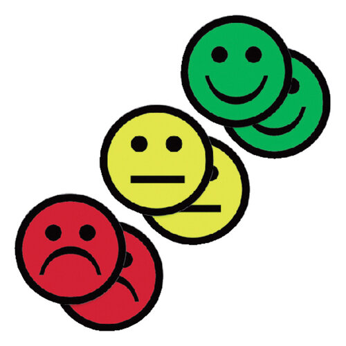 Smit Visual Magneet smiley 50mm 2x geel 2x groen 2x rood