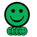 Smit Visual Aimant Smiley 7,5cm émotion content vert