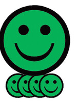 Smit Visual Aimant Smiley 7,5cm émotion content vert