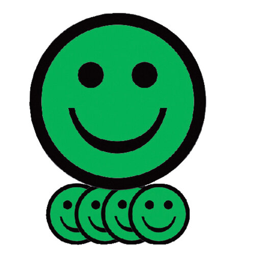 Smit Visual Aimant Smiley 7,5cm émotion content vert