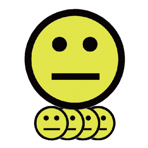 Smit Visual Aimant Smiley 2,5cm émotion neutre jaune