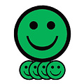 Smit Visual Aimant Smiley 2,5cm émotion content vert