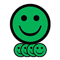 Smit Visual Magneet smiley 25mm emotie blij groen