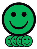 Smit Visual Aimant Smiley 2,5cm émotion content vert