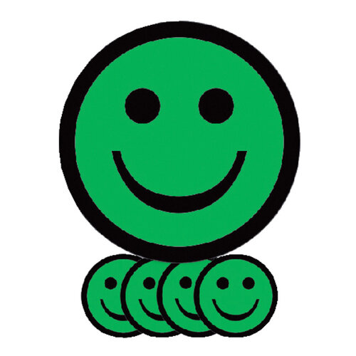 Smit Visual Aimant Smiley 2,5cm émotion content vert