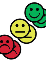 Smit Visual Aimant Smiley 2,5cm 2x jaune 2x vert 2x rouge