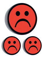 Smit Visual Aimant Smiley 35mm rouge