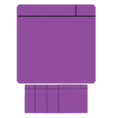 Aimant Scrum 7,5cmx7x5cm violet