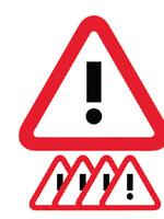 Smit Visual Aimant Attention rouge blanc