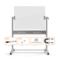 Tableau blanc pivotant Nobo Diamond 90x120cm