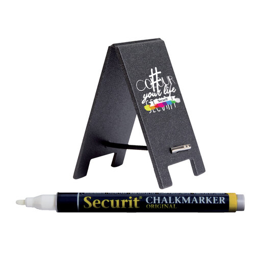 Securit Ardoise de table Securit mini jeu de 5 pièces noir