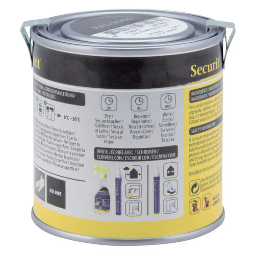 Securit Peinture ardoise Securit acryl base d'eau 250ml noir