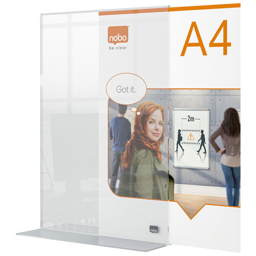 Nobo Porte-affiche Nobo Premium Plus A4 acrylique autoportant