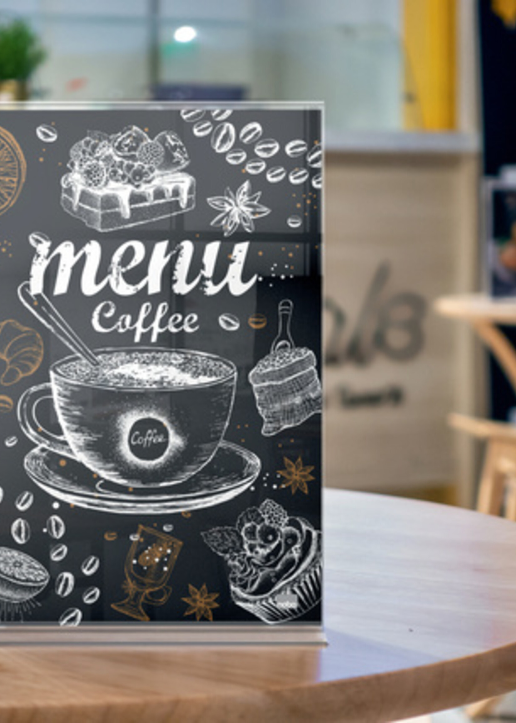 Nobo Porte-affiche Nobo Premium Plus A5 acrylique autoportant