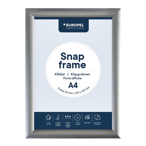 Europel Porte-affiche clipsable Europel A4 25mm
