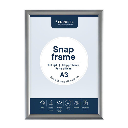 Europel Porte-affiche clipsable Europel A3 25mm