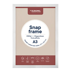 Cadre clipsable Europel A3 25mm blanc mat
