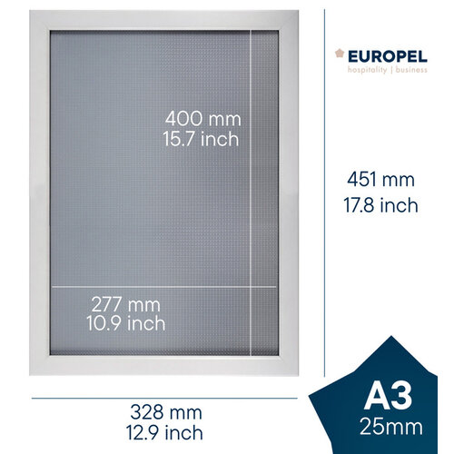 Europel Kliklijst Europel A3 25mm mat wit
