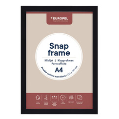 Cadre clipsable Europel A4 25mm noir mat