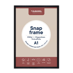 Cadre clipsable Europel A1 25mm noir mat