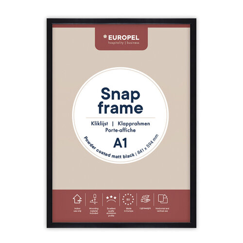 Europel Cadre clipsable Europel A1 25mm noir mat