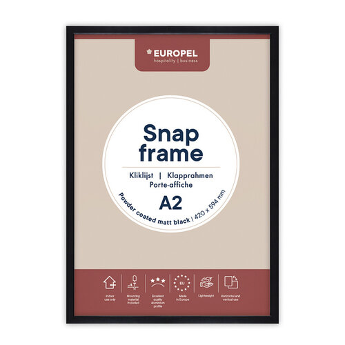 Europel Cadre clipsable Europel A2 25mm noir mat