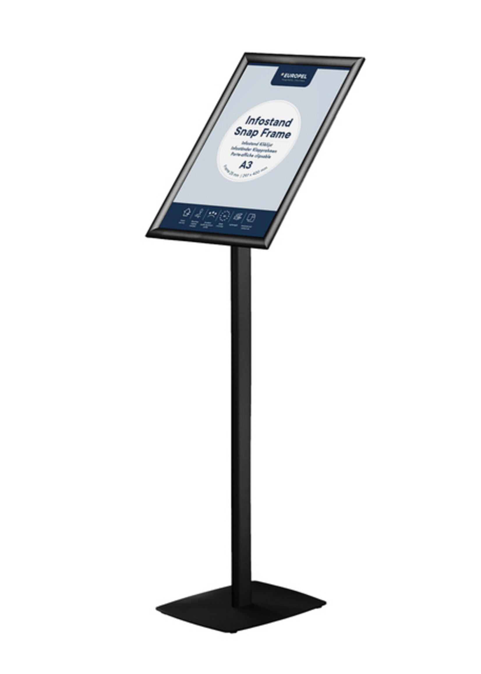 Europel Infostandaard Europel incl. A3 kliklijst zwart