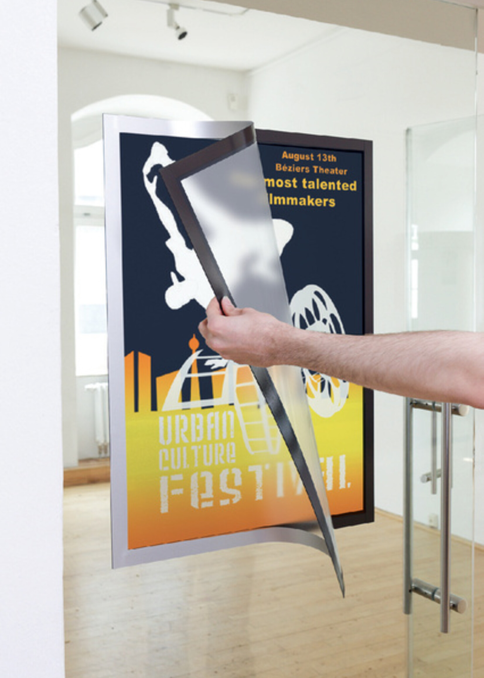 Durable Duraframe Durable poster A2 gris argenté