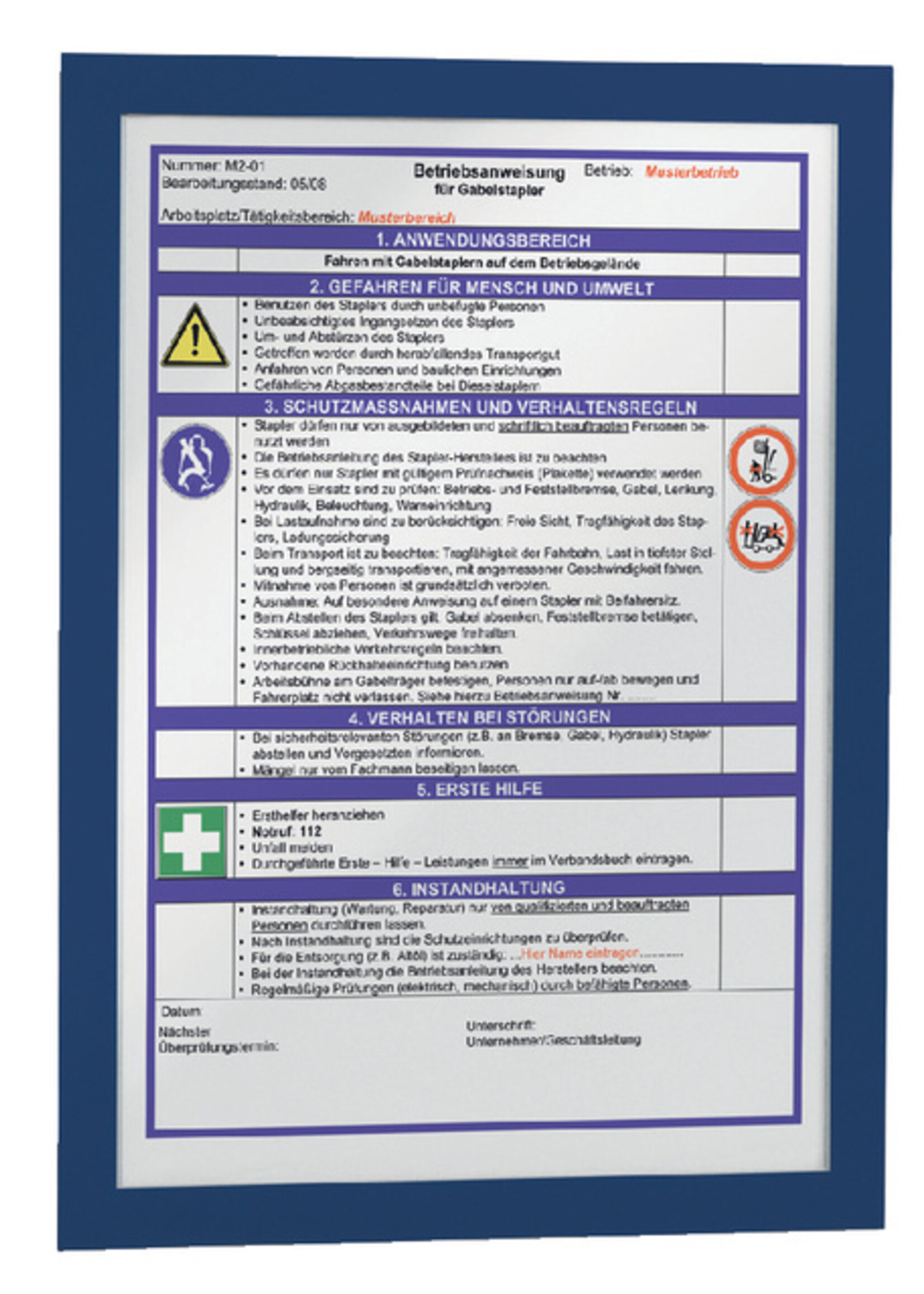 Durable Duraframe Durable 487207 A4 donkerblauw