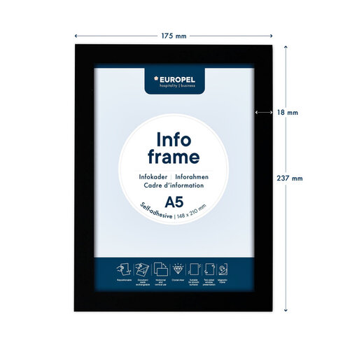 Europel Cadre info Europel autocollant A5 noir