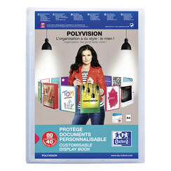 Chemise de présentation Oxford Polyvision 40-pochettes transparent