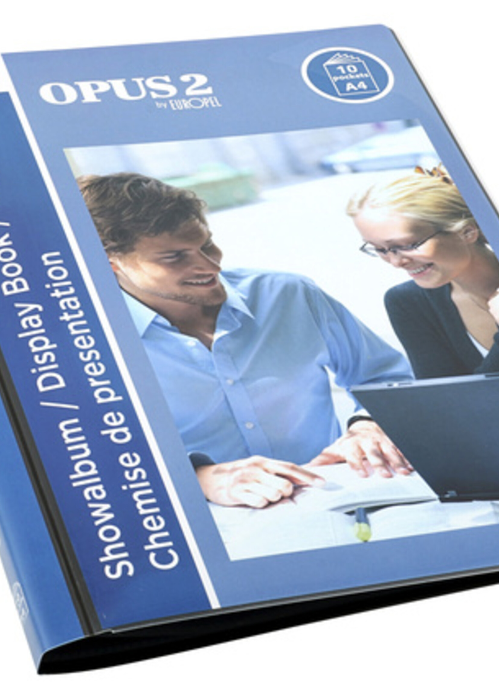 Europel Chemise de présentation Opus 2 Frontview A4 10 pochettes anthracite