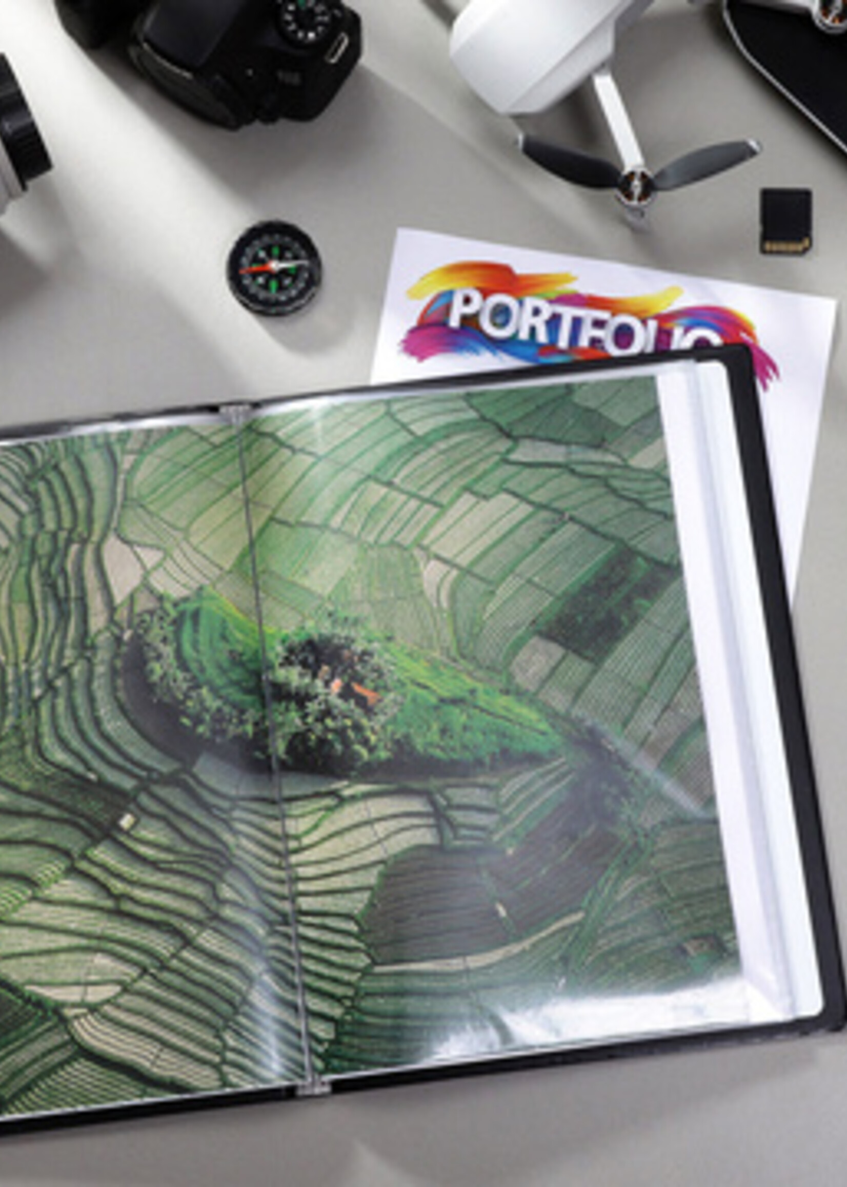 Rillstab Showmap Rillstab A4 3 kanaals 30-tassen zwart