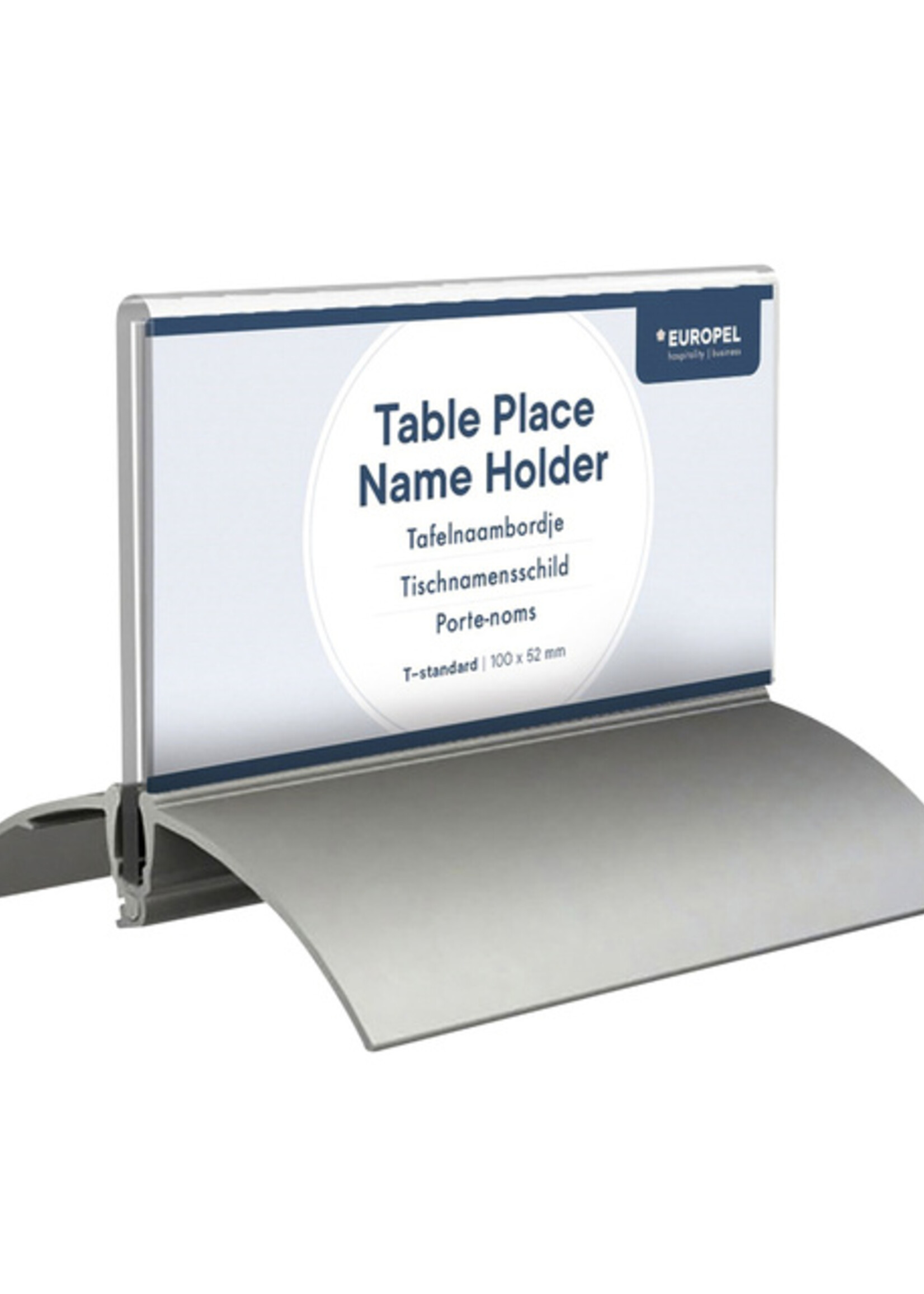 Europel Porte-nom Europel en T 52x100mm acryl aluminium