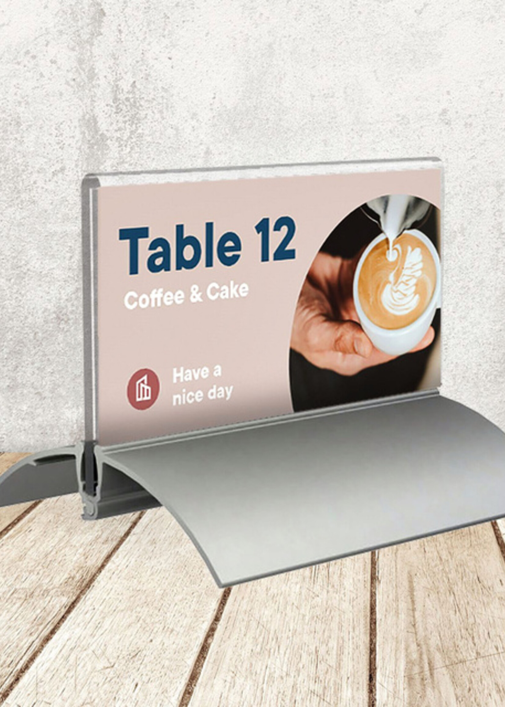 Europel Porte-nom Europel en T 52x100mm acryl aluminium