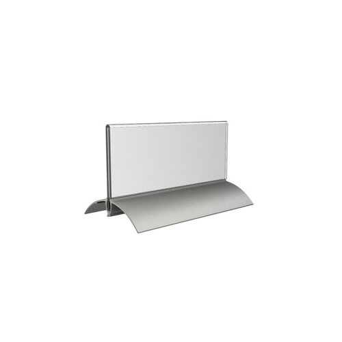 Europel Porte-nom de table Europel 61x150mm acryl et aluminium 2 pièces