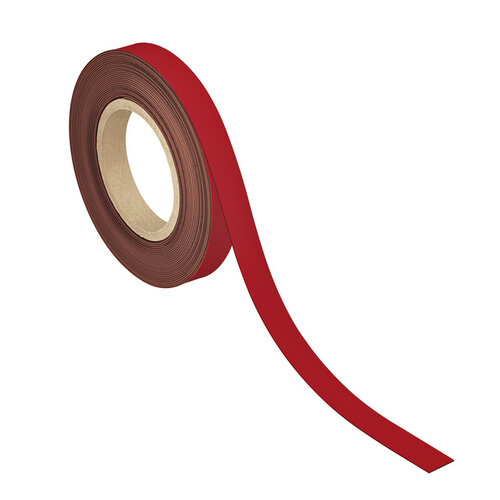 MAUL Magneetband MAUL beschrijf- wisbaar 10mx20mmx1mm rood